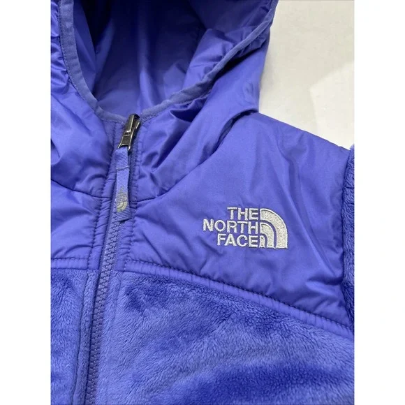 The North Face Girl's Hooded Jacket Reversible Purple Jacket Size Small 7/8 - Picture 5 of 10